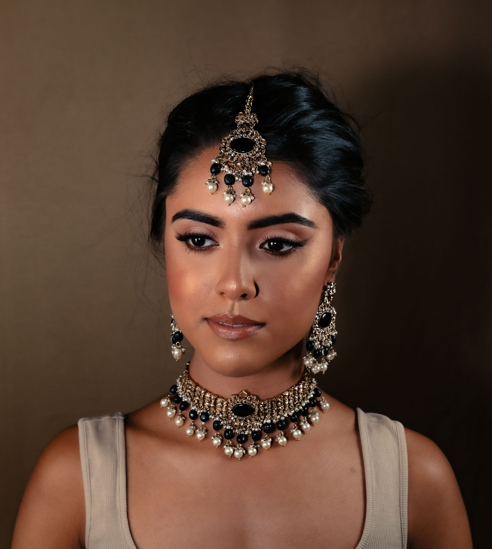 Gorgeous Double Beaded Kundan Choker Necklace Set