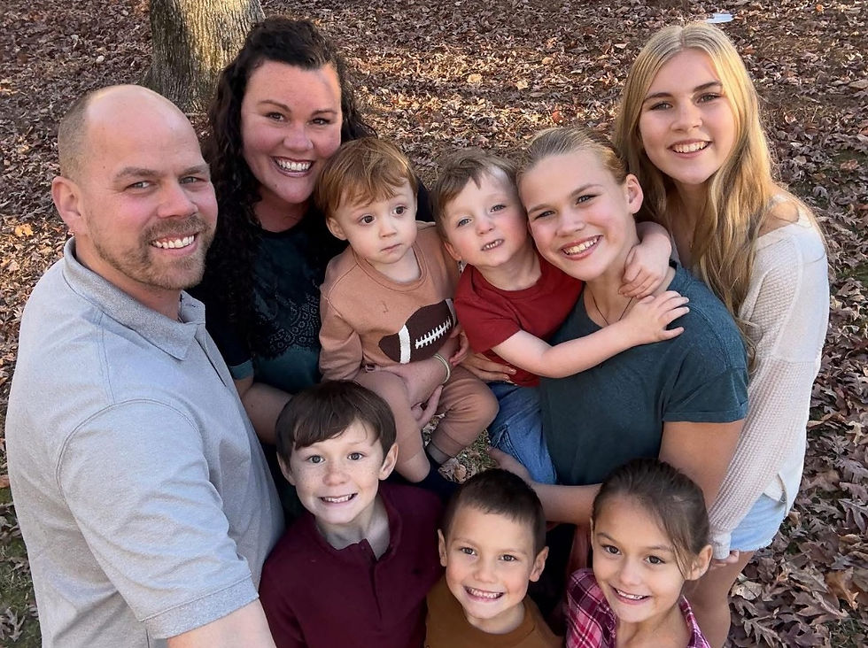 A perimeter village foster family spending time together