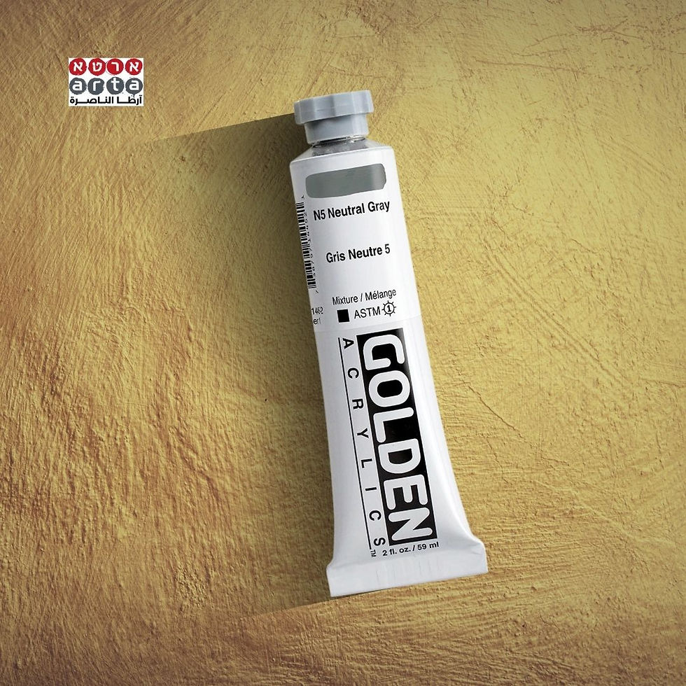 צבעי אקריליק 59 מ''ל Golden - N5 Neutral Gray