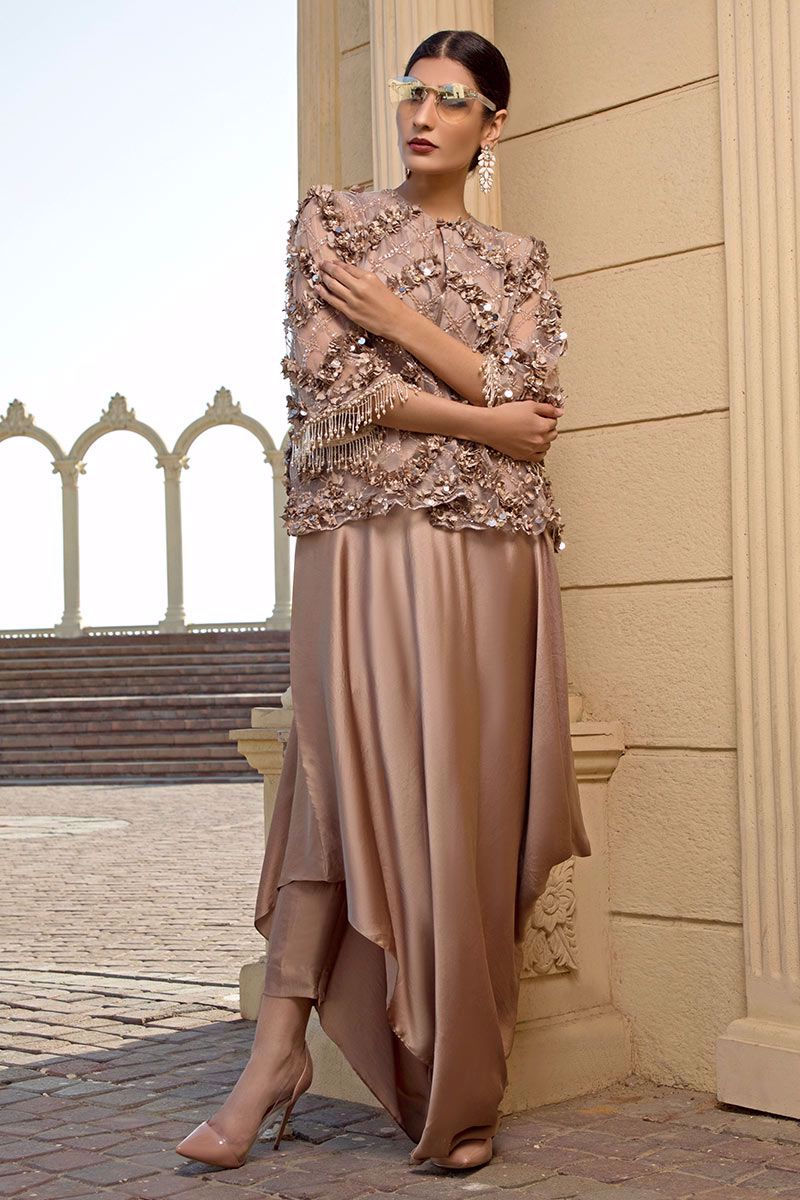 Thumbnail: TAUPE COWL GOWN