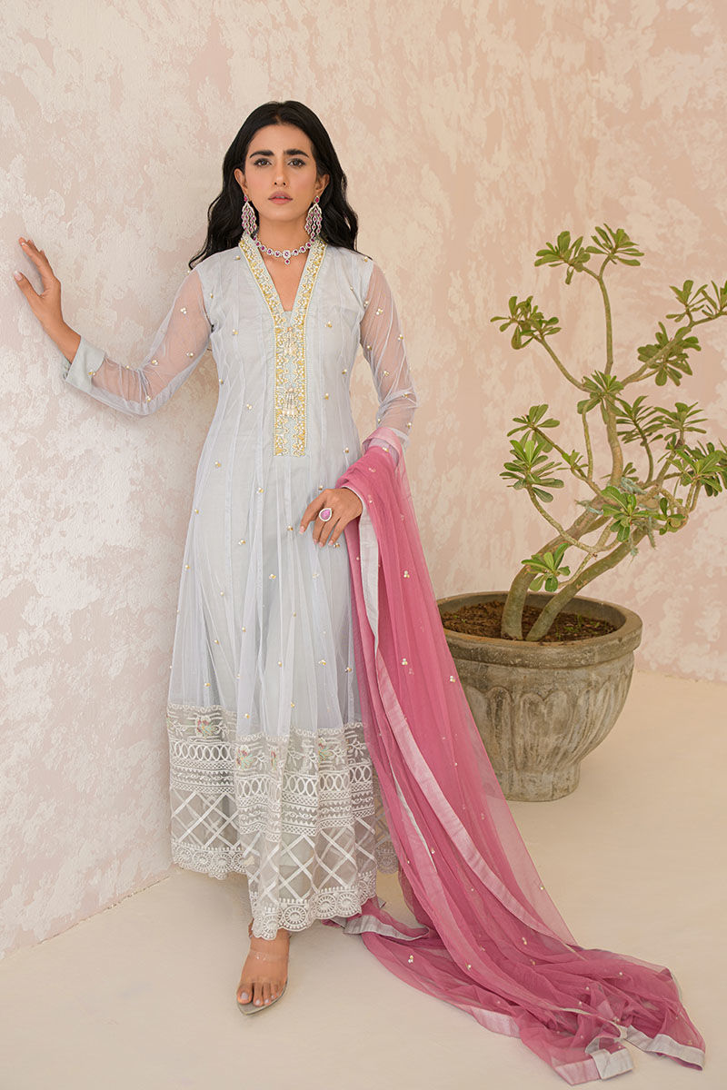 Thumbnail: ICE GREY NET KALIDAR (3PC SET)