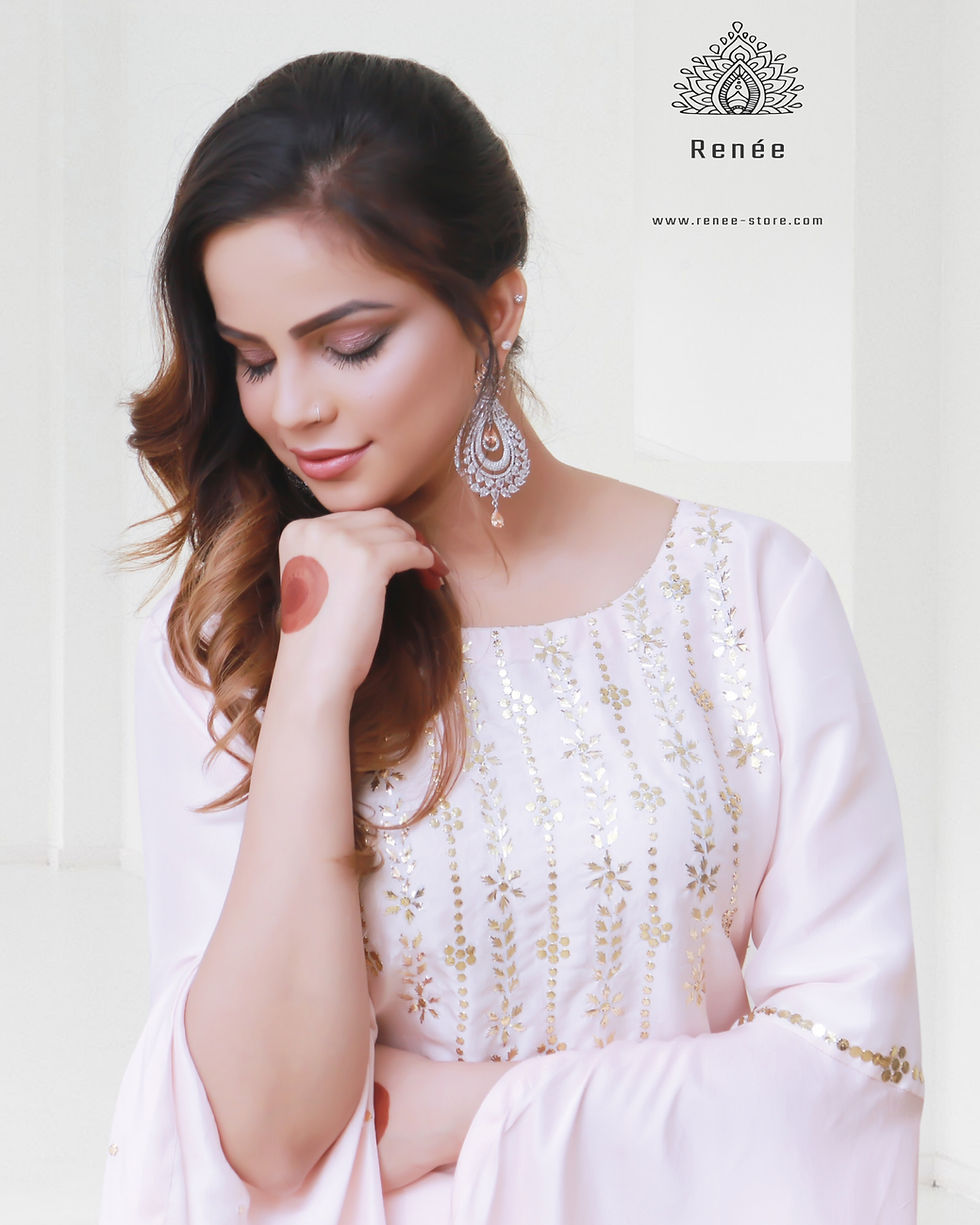 Thumbnail: KAAMDANI PURE RAW SILK TOP - PEACH PINK