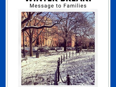 Winter Break Message to Families