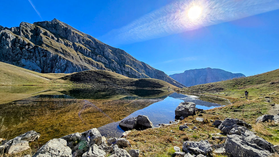 Alone at the spectacular Dragon Lake