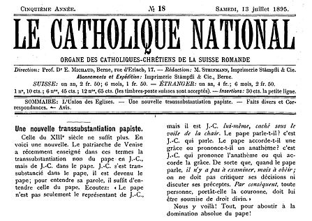 le Catholique national Pope is Jesus Christ himself