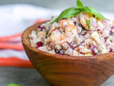 Keto Shrimp And Cauliflower Rice Salad