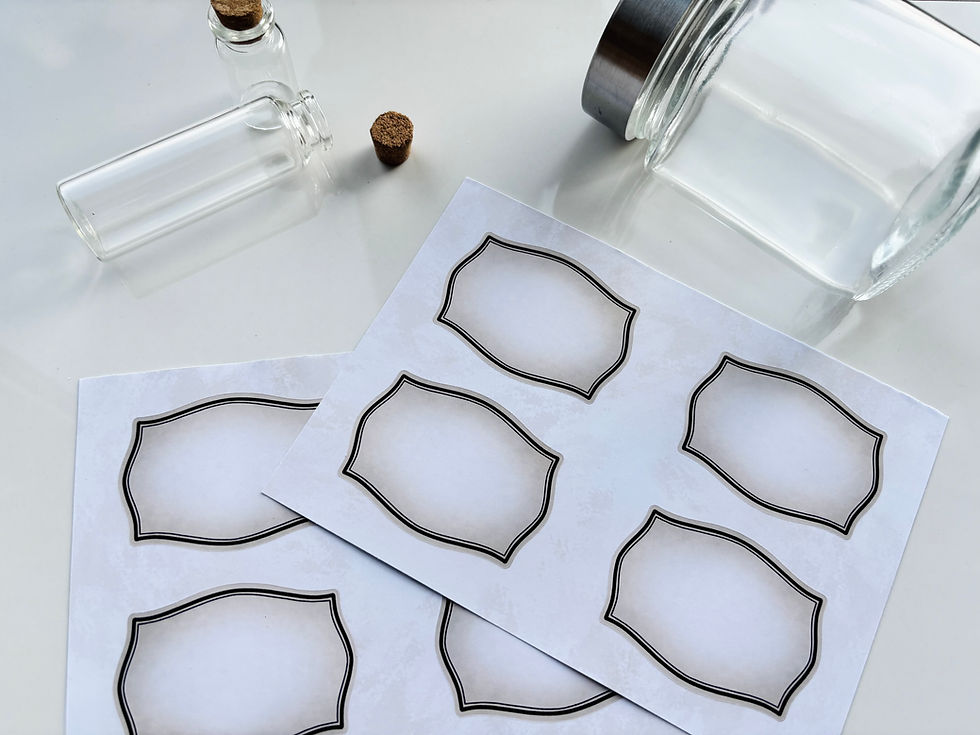 Thumbnail: Medium Baroque Apothecary Labels