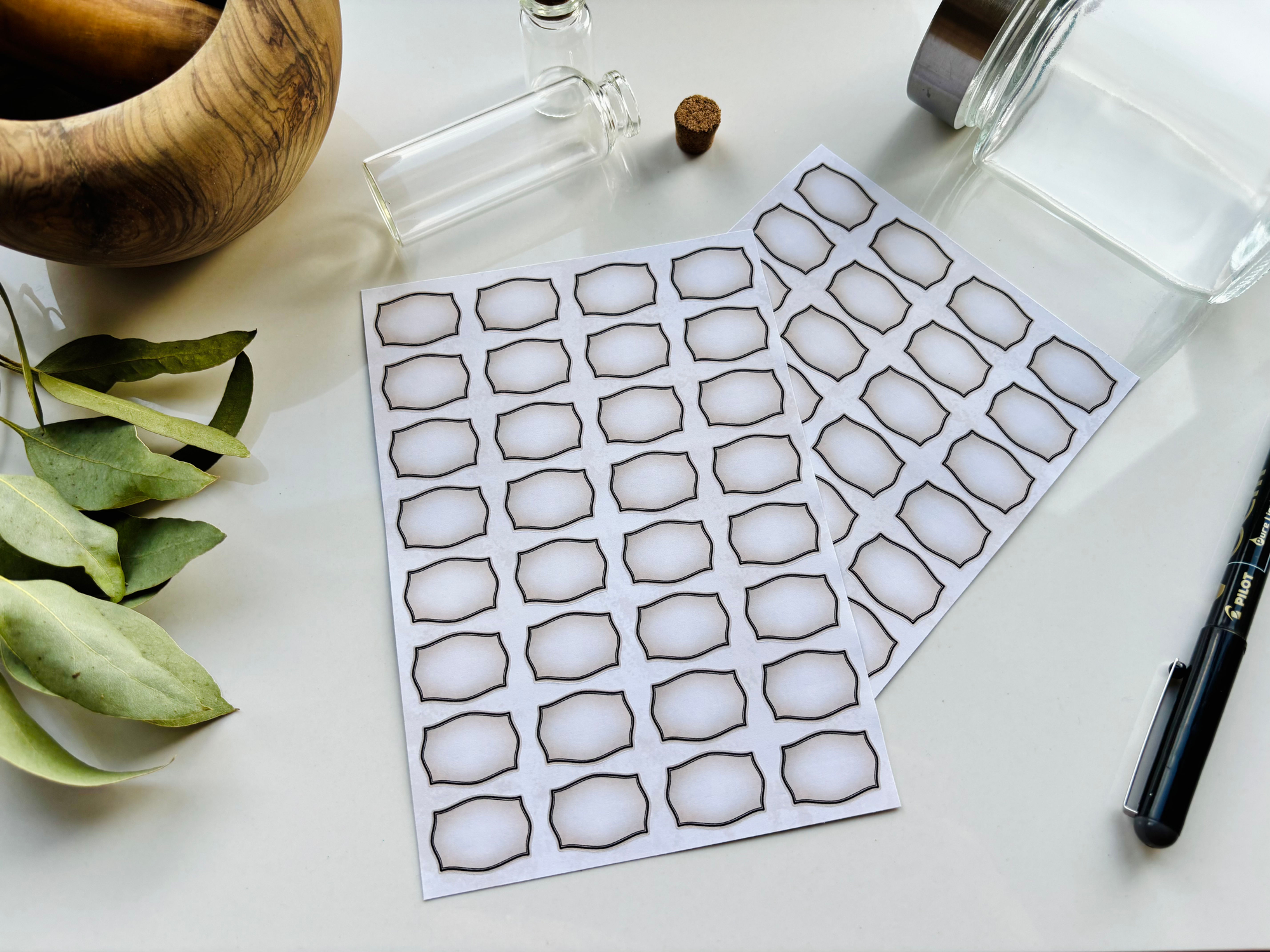 Mini Baroque Apothecary Labels