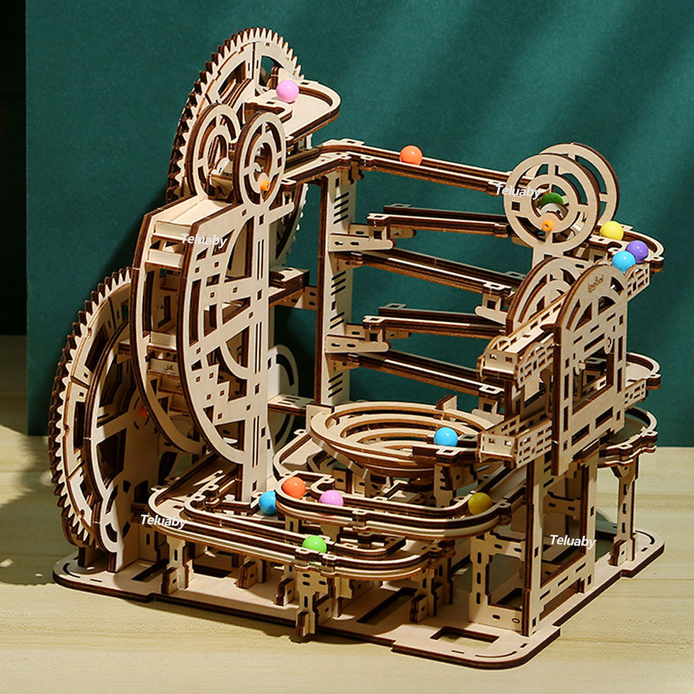 Miniatura: Marble Run 3D em Madeira Manual – Kit de Montagem Mecânica DIY