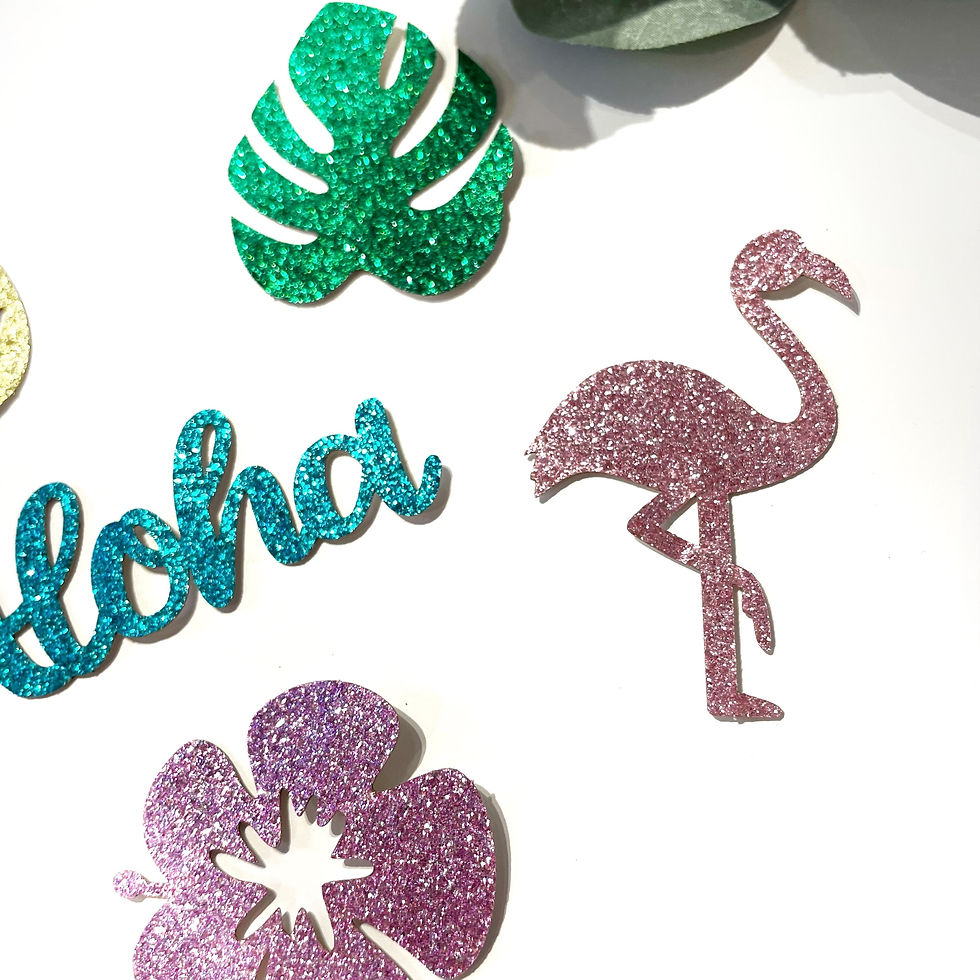 Thumbnail: Tropical Themed Cupcake Toppers x6