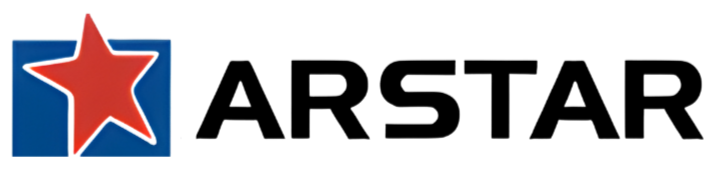 ARSTAR logo, a Mexico-based manufacturer producing cultured marble bathroom products including vanity tops, shower bases and shower walls for the US market