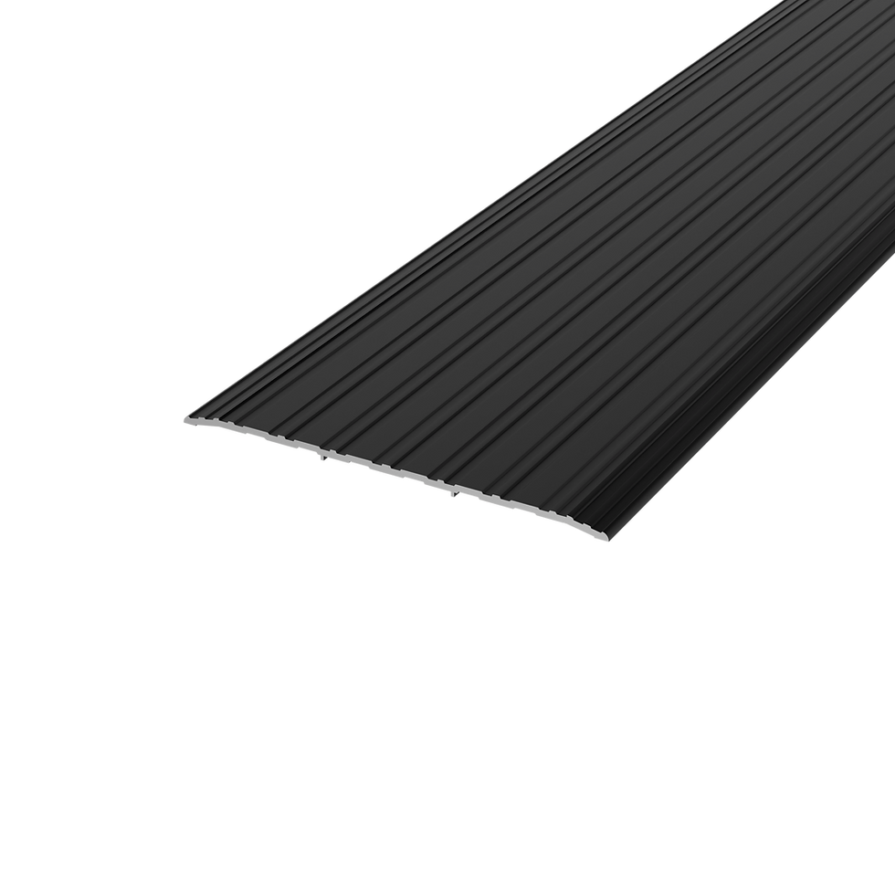 Thumbnail: Profile of 8" aluminum handicap sill in dark bronze, 1/4" rise – Model 6949