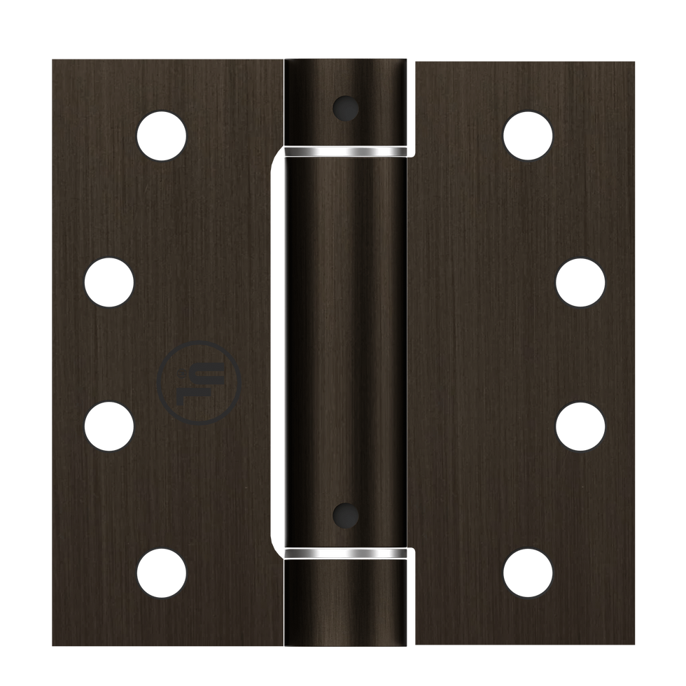 Thumbnail: 4" x 4" adjustable spring hinge in oil-rubbed bronze, square corners – SP4401