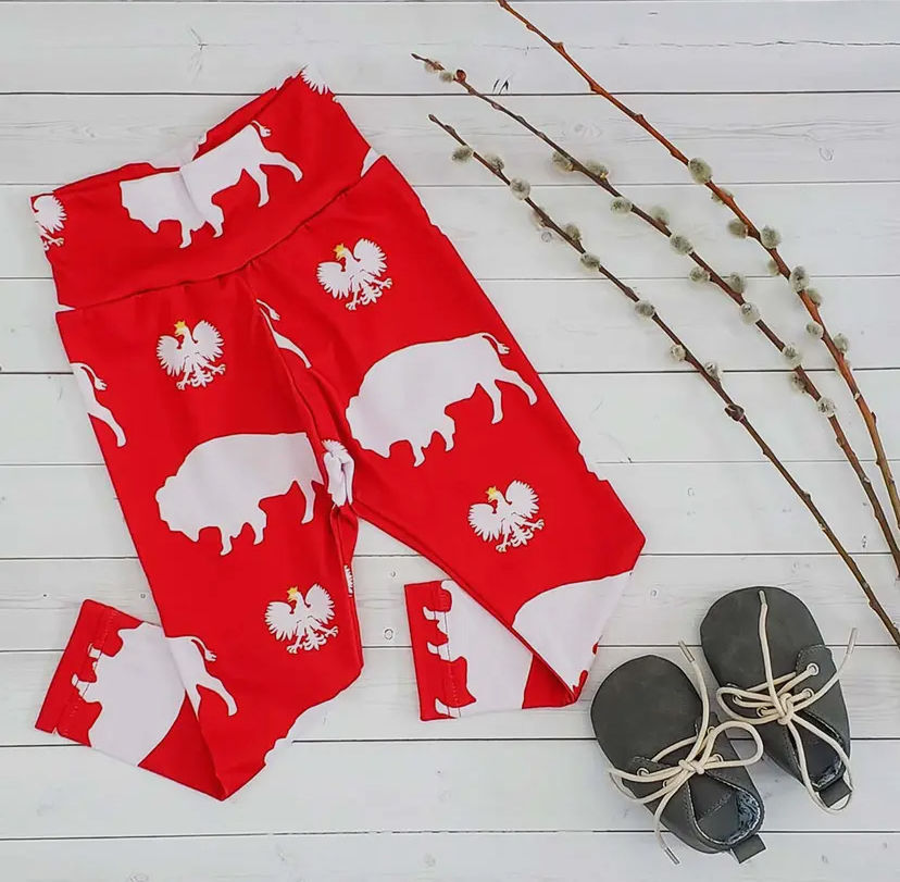 Thumbnail: Kids Polish Eagle Buffalo Dyngus Day Leggings 