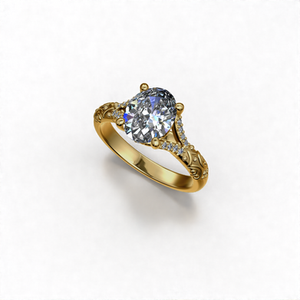 Lily Scrollwork Lab Grown Diamond Engagement Ring