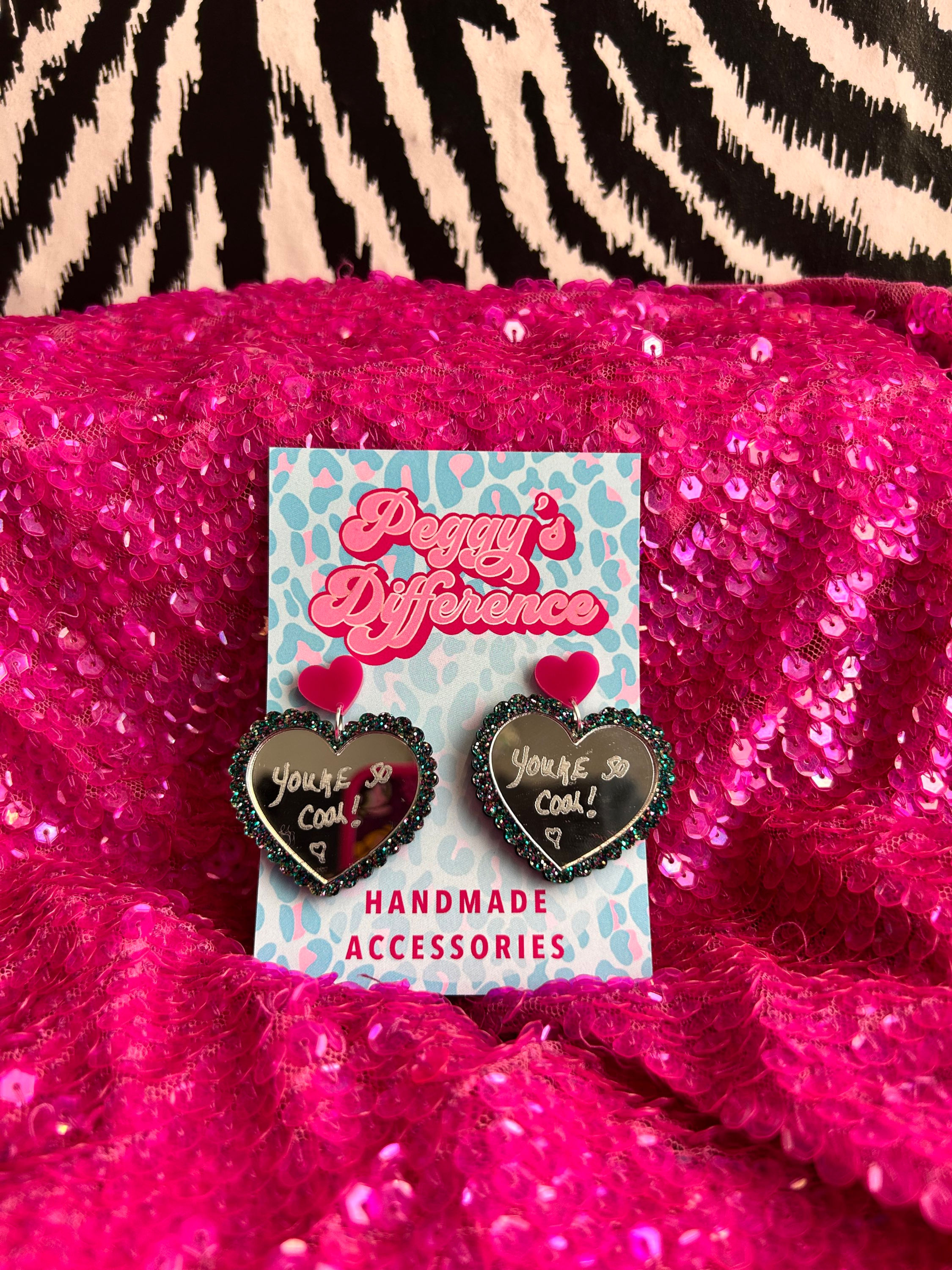 You’re So Cool True Romance Scallop Love Heart Earrings