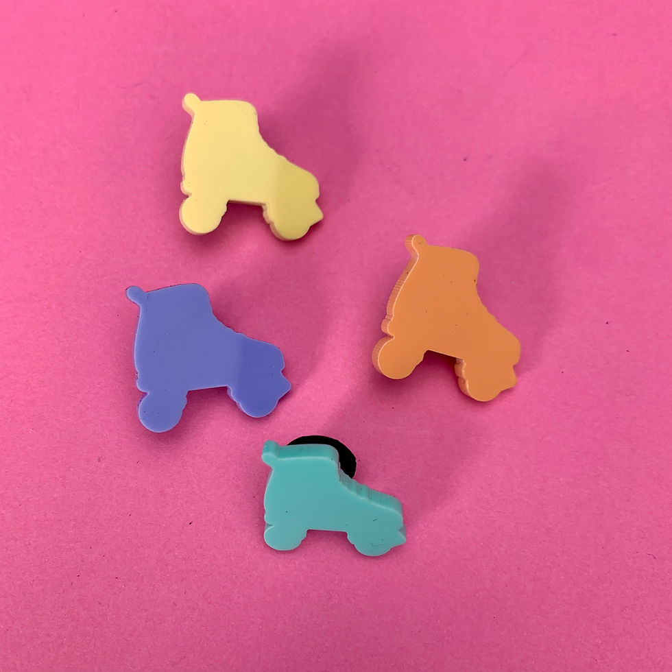 Thumbnail: Roller Skate Croc Charms | Jibbitz | Roller Derby Gift