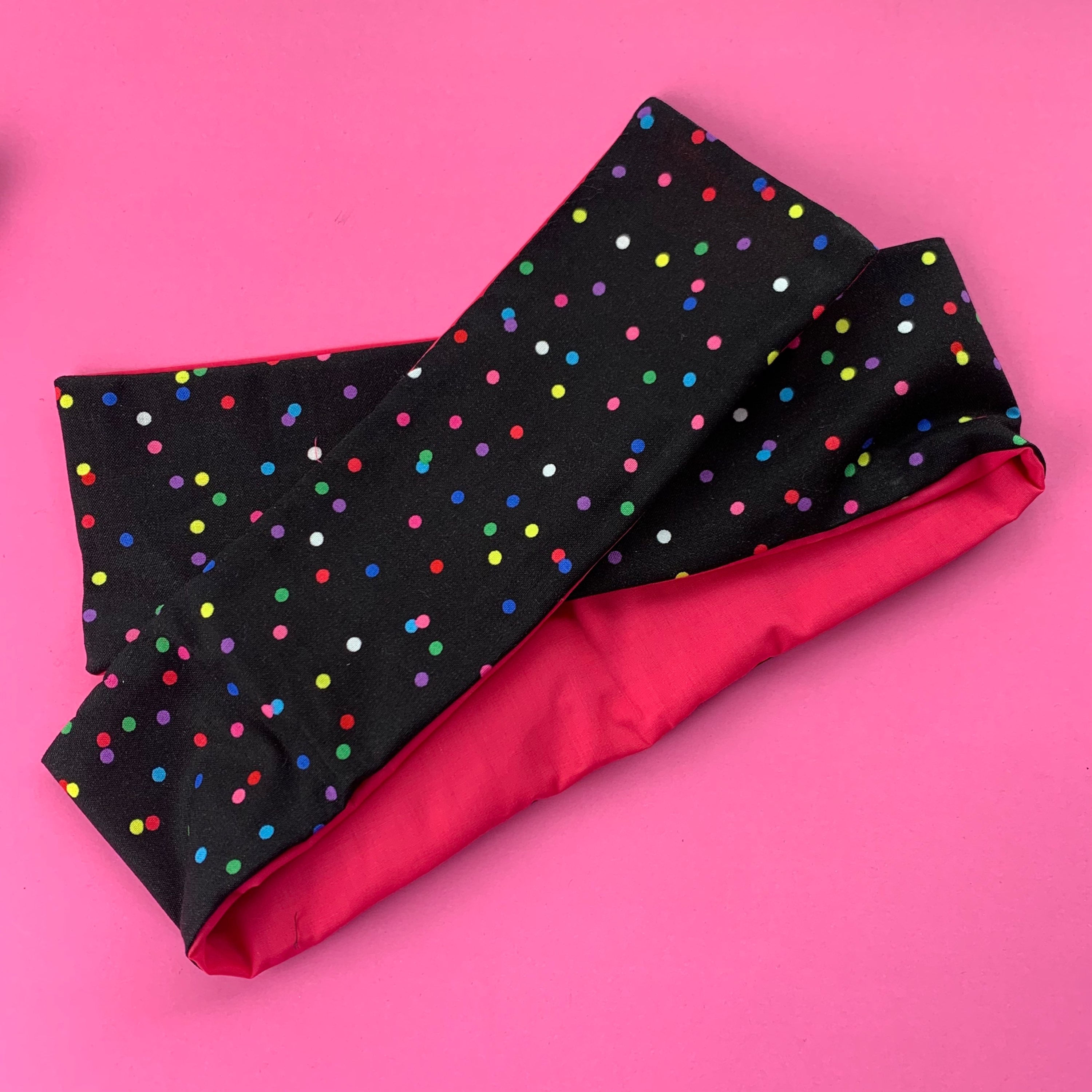 Polka Dot Wire Headband - Vintage Rockabilly Head Scarf  