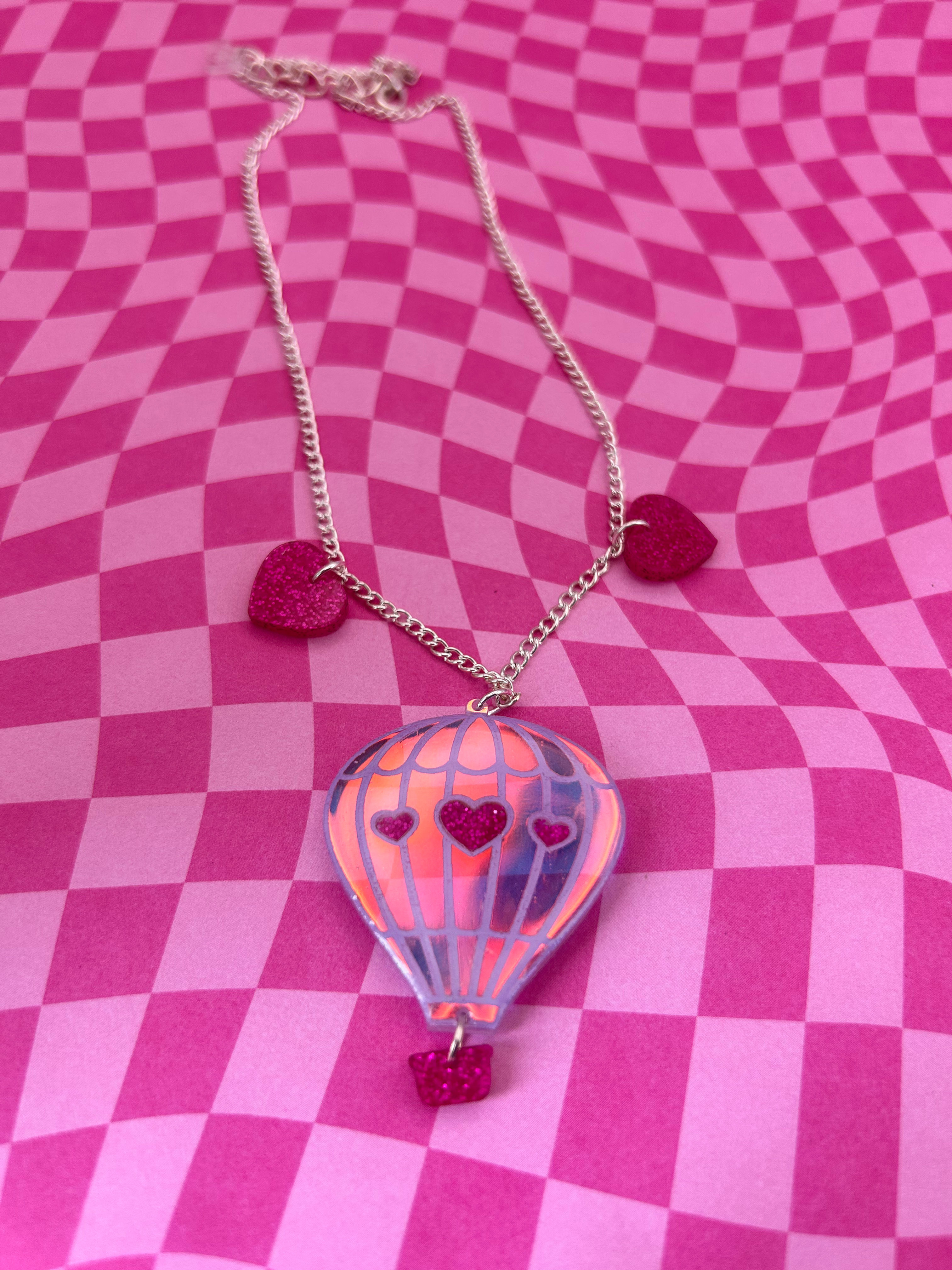 Hot Air Balloon Iridescent Necklace