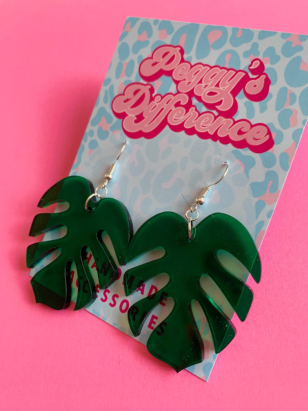 Thumbnail: Monstera Leaf Earrings - Various Colours - Cheese Plant Earrings
