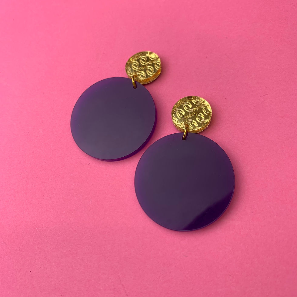 Thumbnail: Kimmy Circle Earrings | Various Colours | Gold or Silver