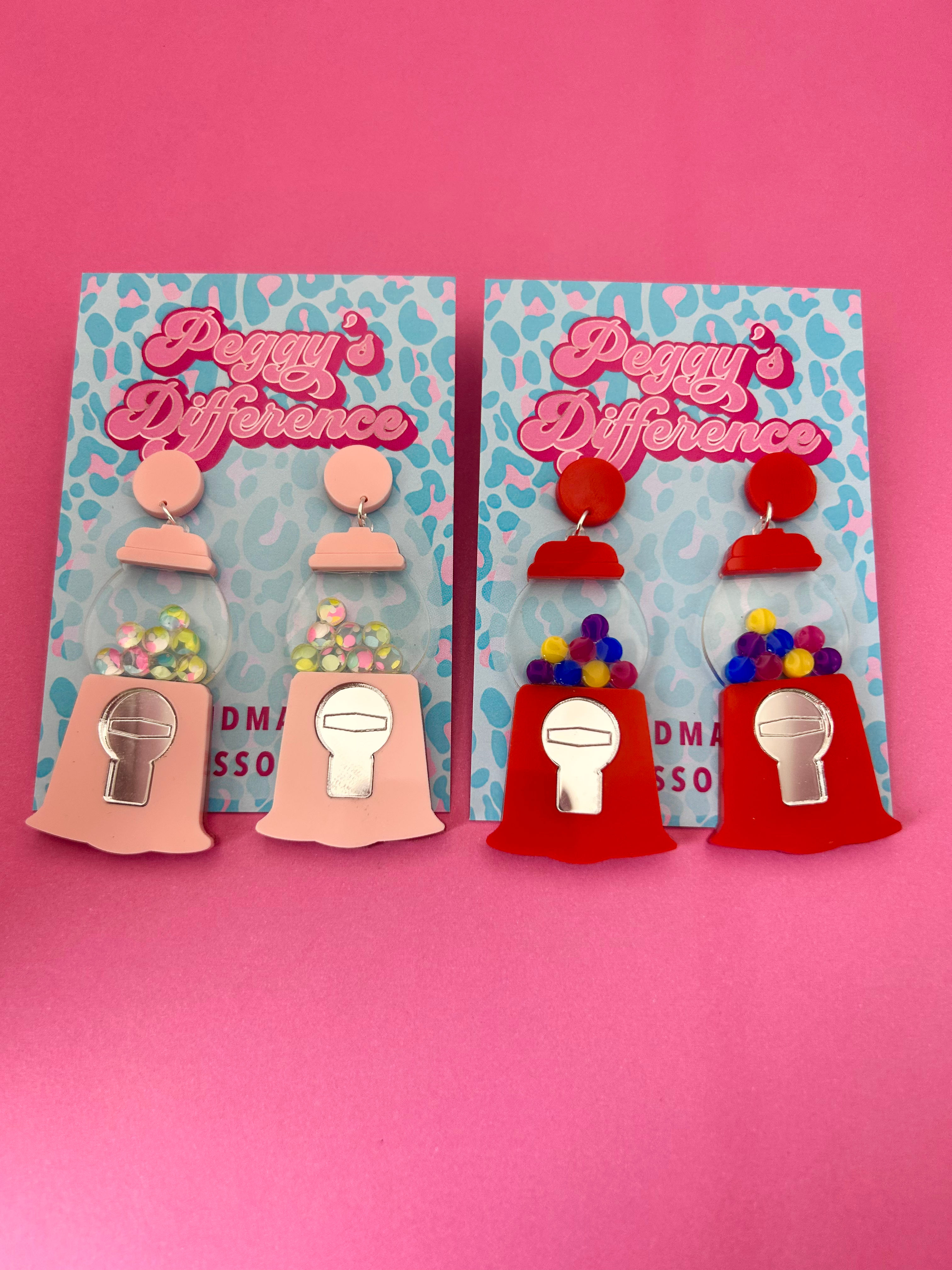 Gumball Machine Retro Earrings