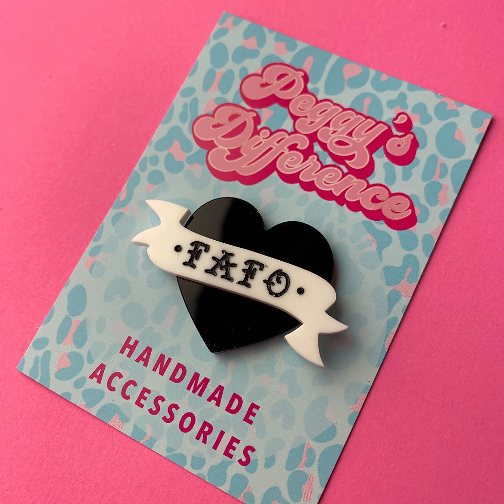 Thumbnail: FAFO Badge OR Keyring - Tattoo Style Brooch