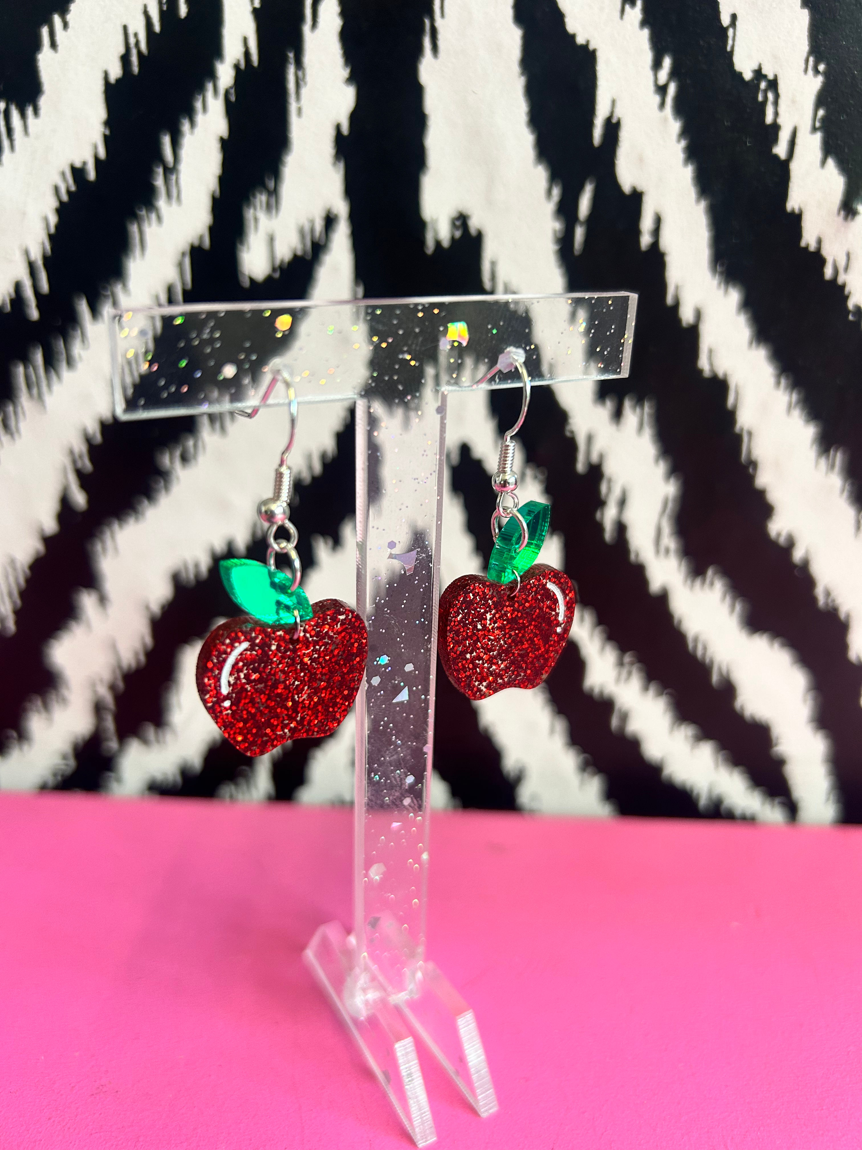 Teacher Apple School Earrings
