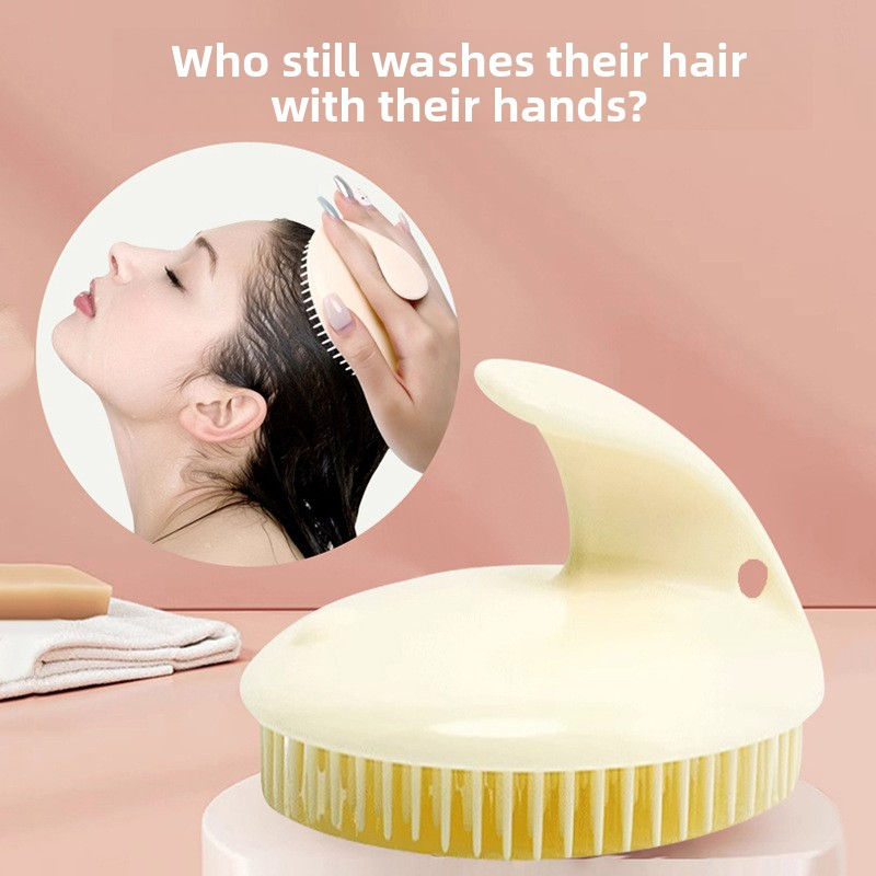 Thumbnail: Silicone Scalp Massage Shampoo Brush