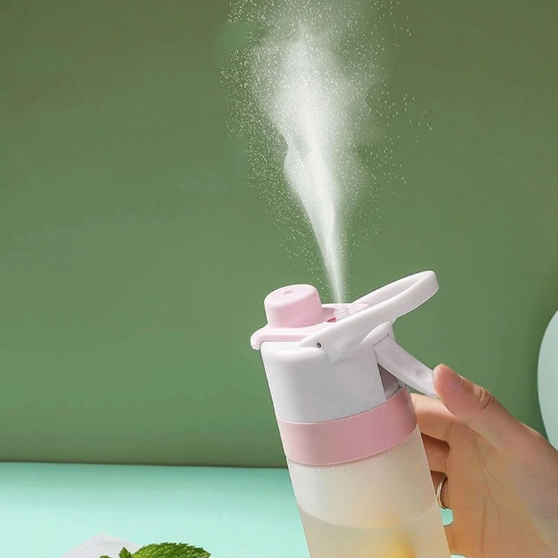 Thumbnail: 650ml Spray Water Bottle Portable Outdoor Sport Water Bottle for Girls Gym Fitne
