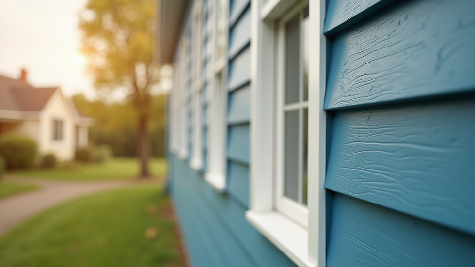 Close-up view of insulated vinyl siding in various colors