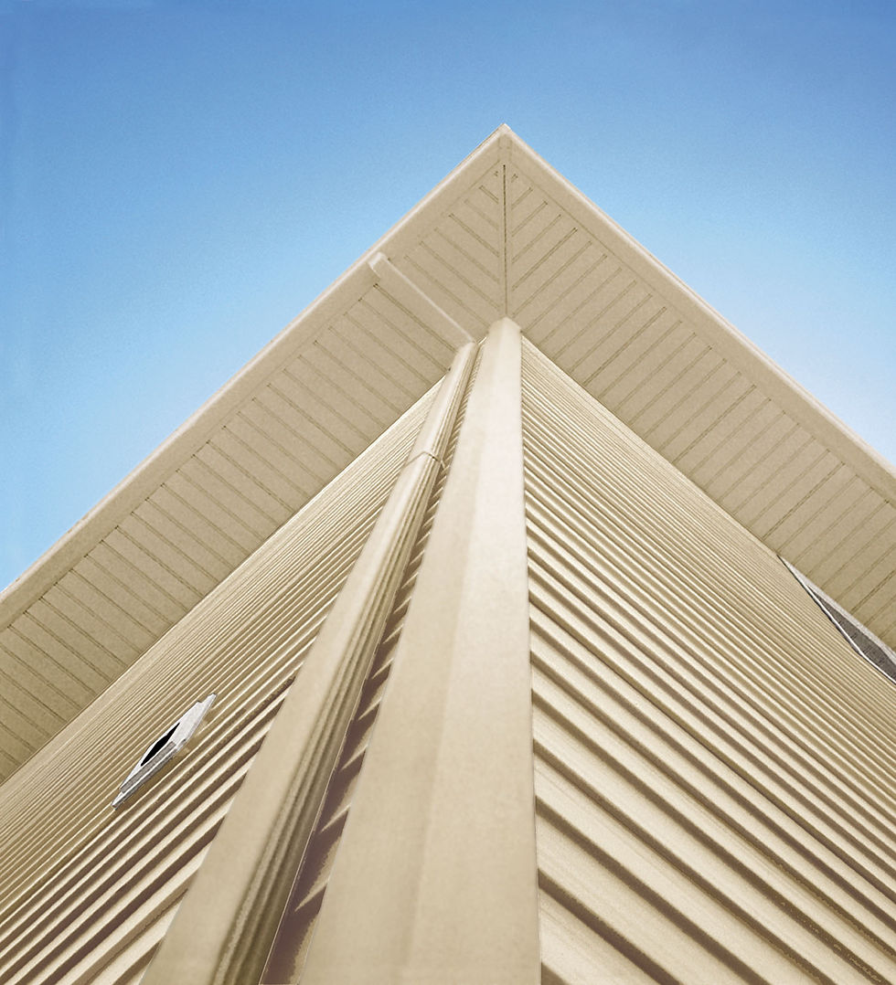 Close-up view of clean seamless gutter with water flowing smoothly