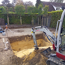 Uitgraven zwembad