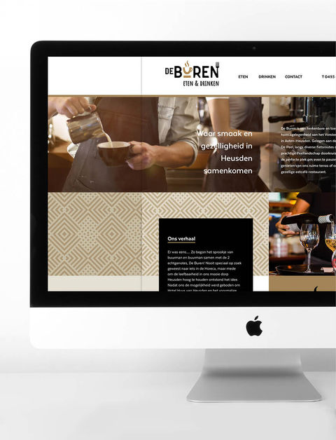 Ontwerp en bouw website voor restaurant de Buren in Wix.