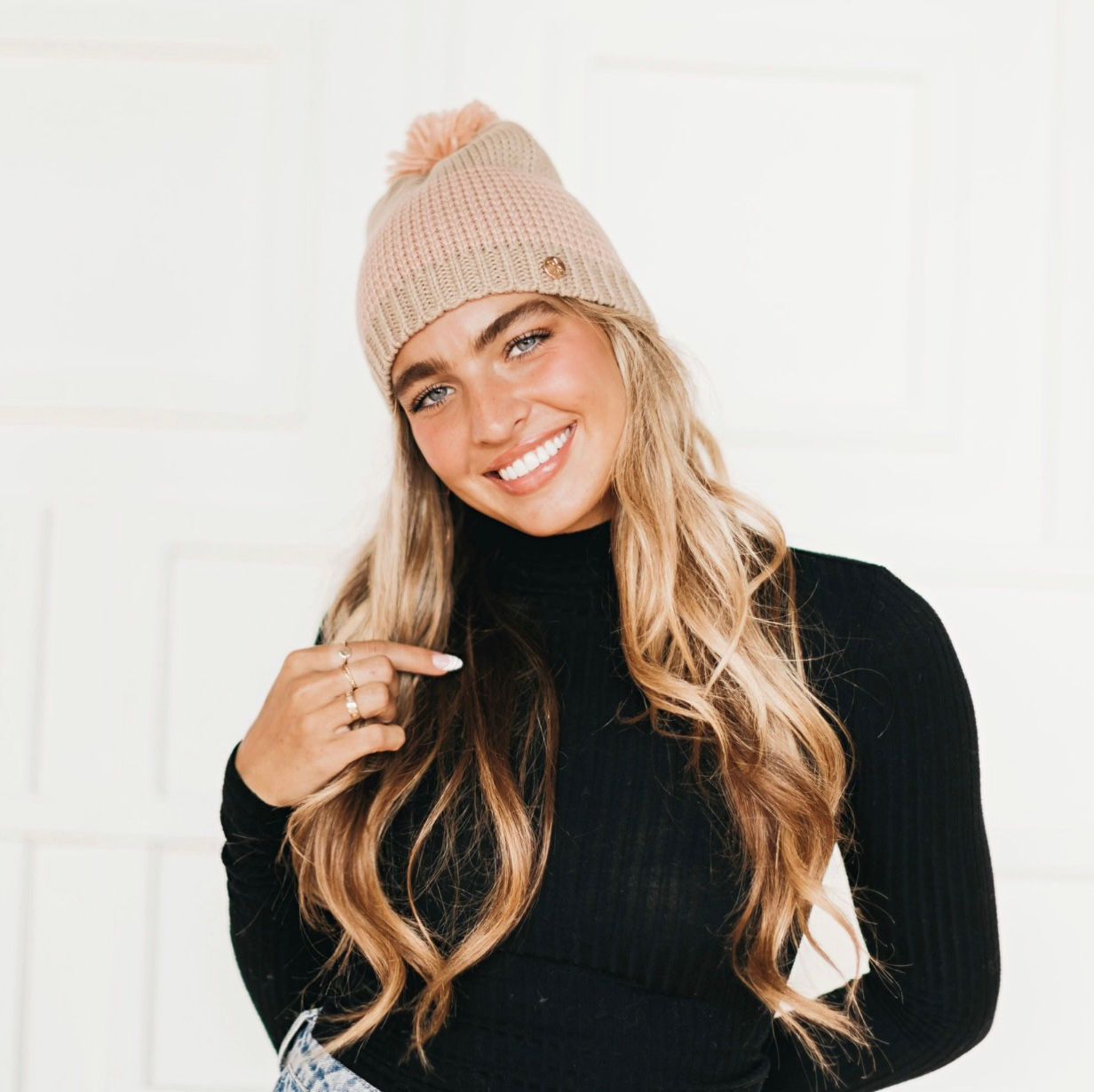 Mocha Latte Pom Beanie