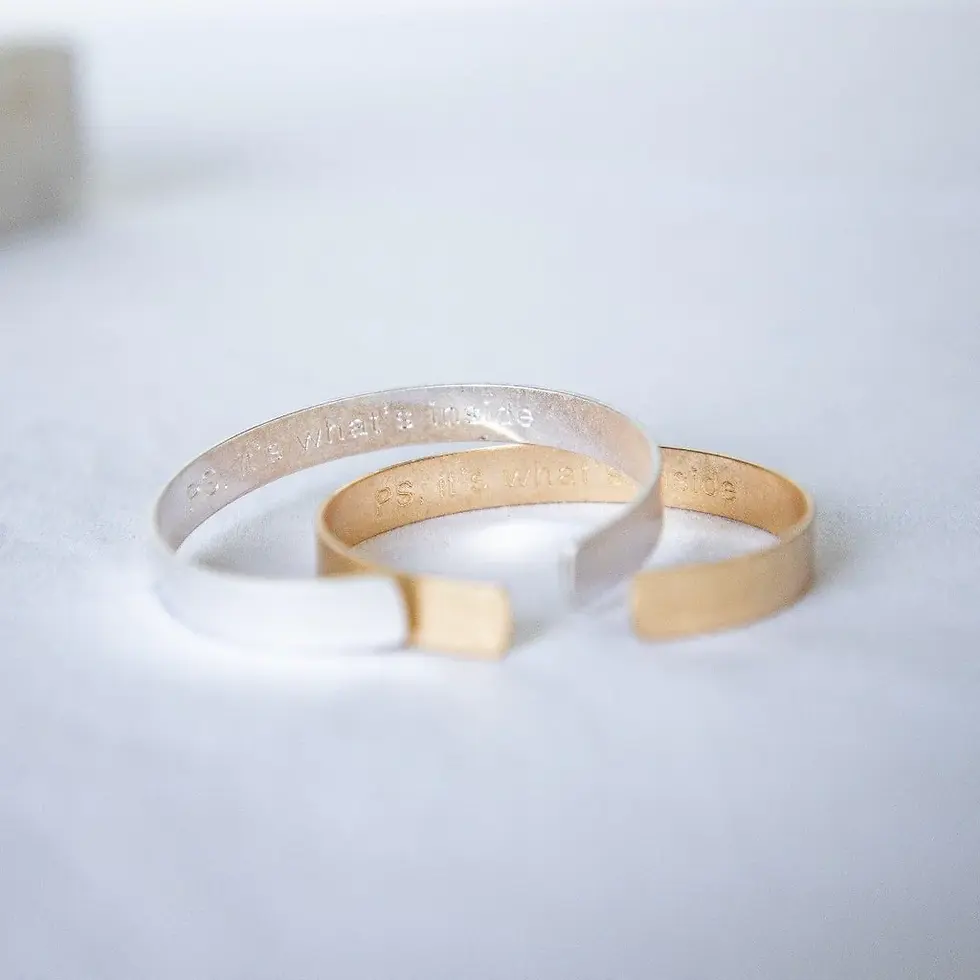 Thumbnail: Brushed Copper Word Cuff