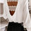Thumbnail: Low Back Lace Trim Blouse