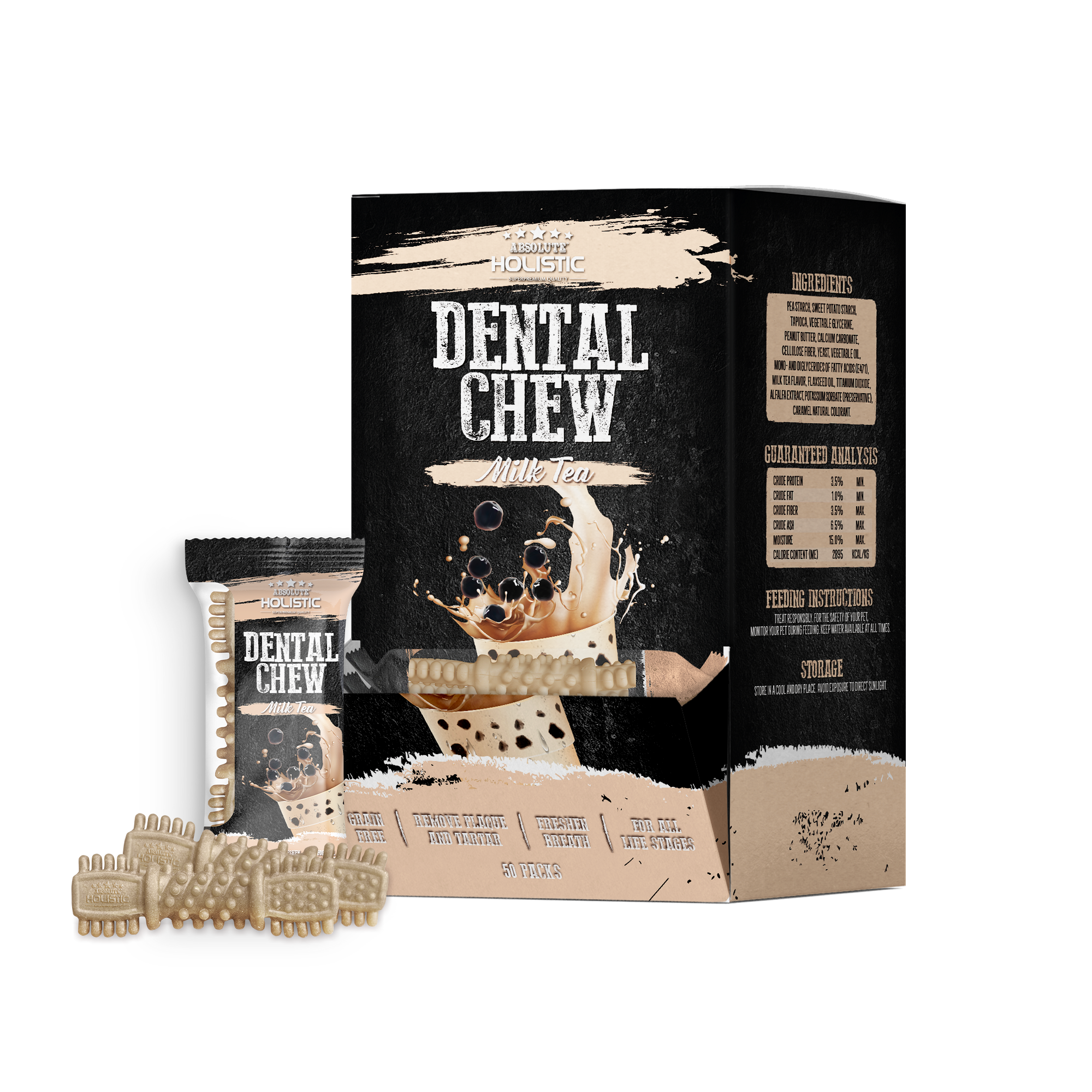 Absolute Holistic Dental Chew for Dogs - Milk Tea