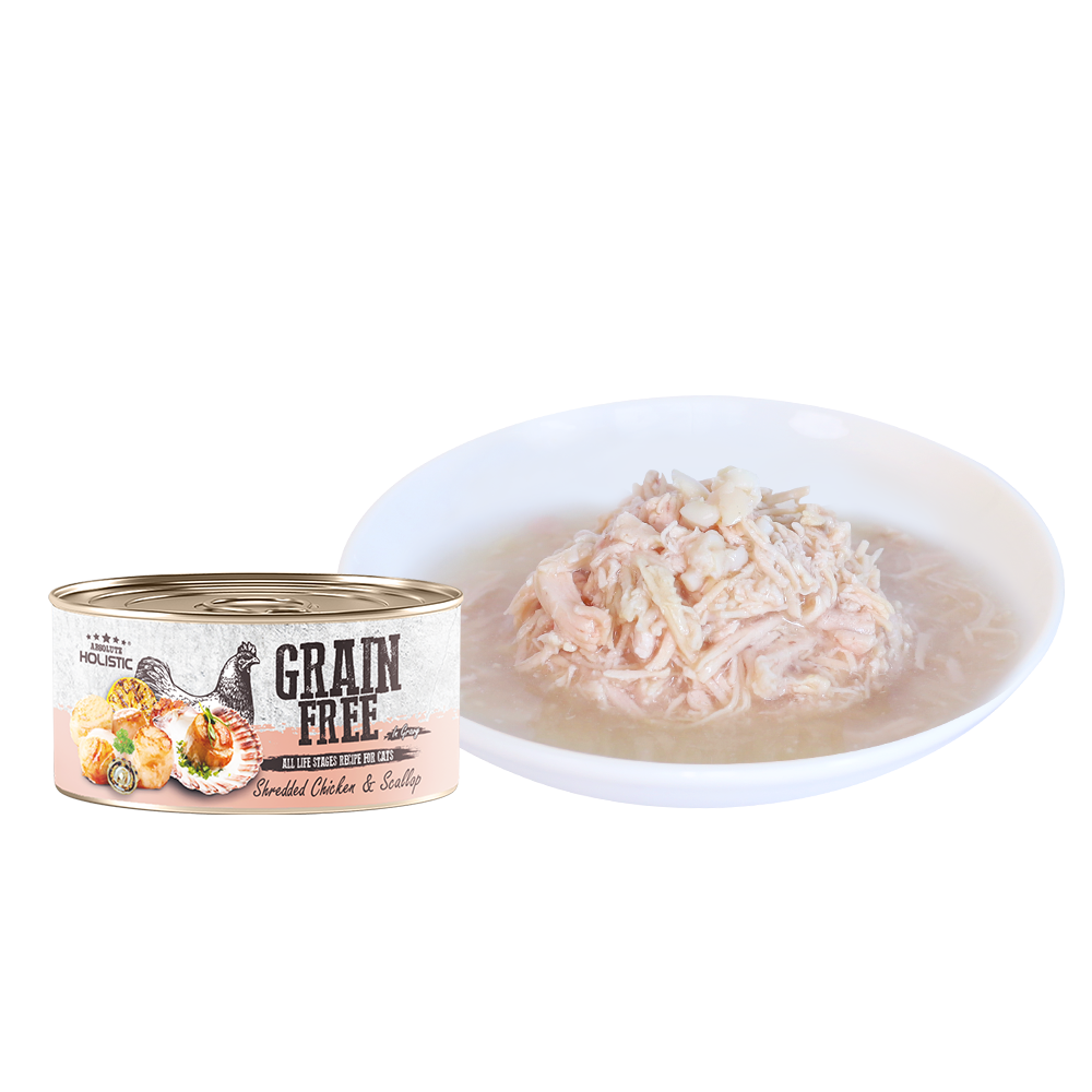 Absolute Holistic Grain Free - Shredded Chicken & Scallop(80G)