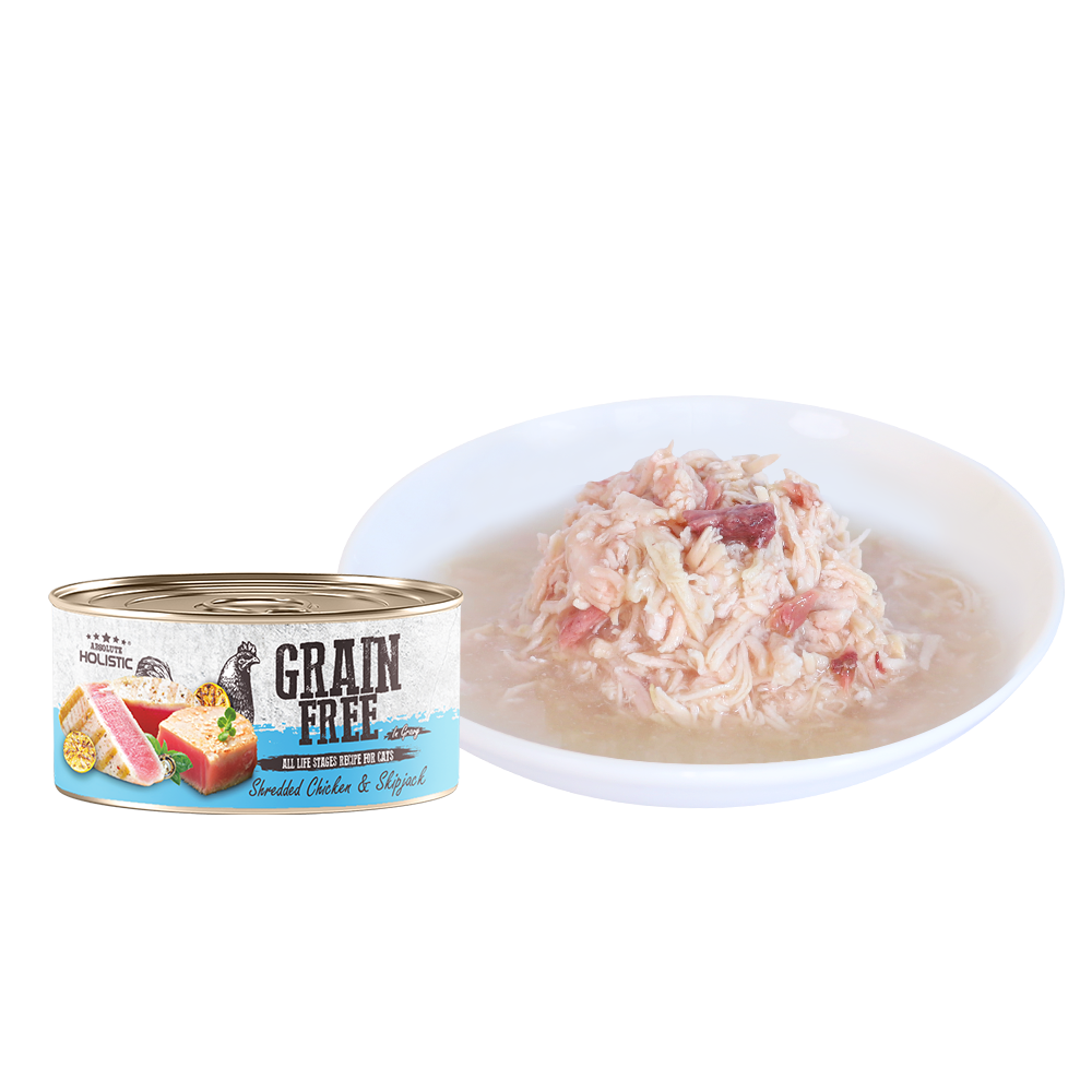 Absolute Holistic Grain Free - Shredded Chicken & Skipjack(80G)