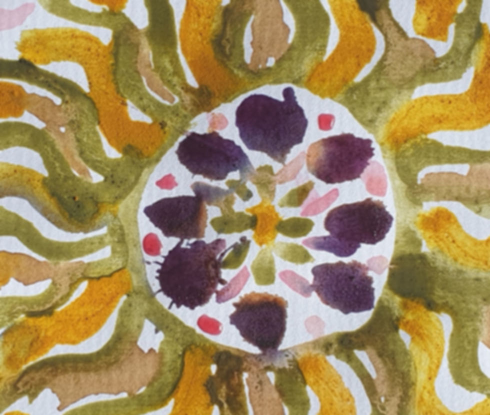 art therapy watercolour food dye print