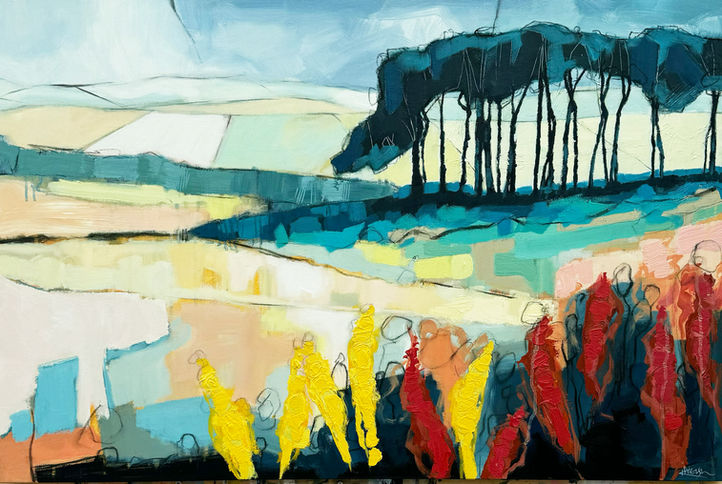 Taking time, travelling to Glasgow. This is my interpretation of the view at when we stopped at Tebay Services on the M6 for a break.