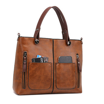 Miniatura: Women's Large-capacity Retro Tote Bag Simple Crossbody Bag