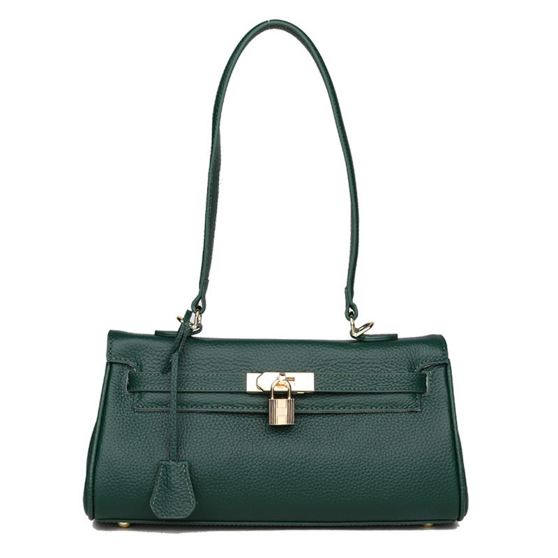 Miniatura: All-match First Layer Cowhide Portable Messenger Bag