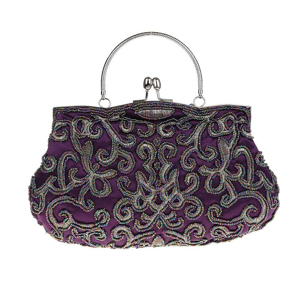Miniatura: Handmade Bead Embroidery Retro Dinner Dress Banquet Bag