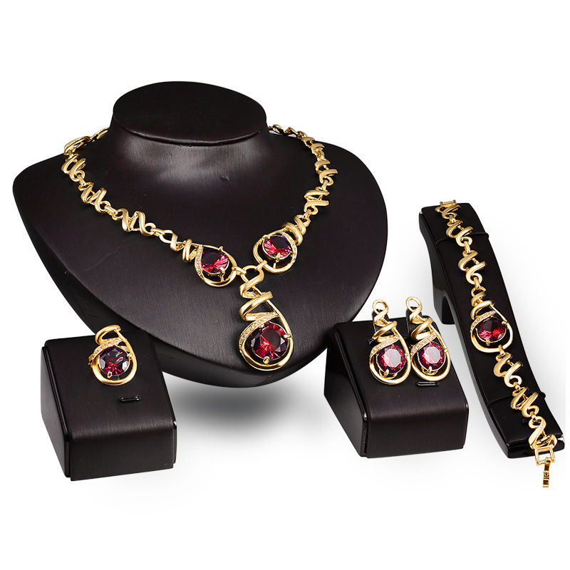 Miniatura: Ladies Banquet Necklace Jewelry Four-piece Set