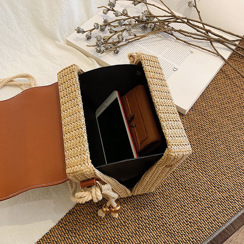 Miniatura: Fashion Box Rattan Women Handbags Wicker 