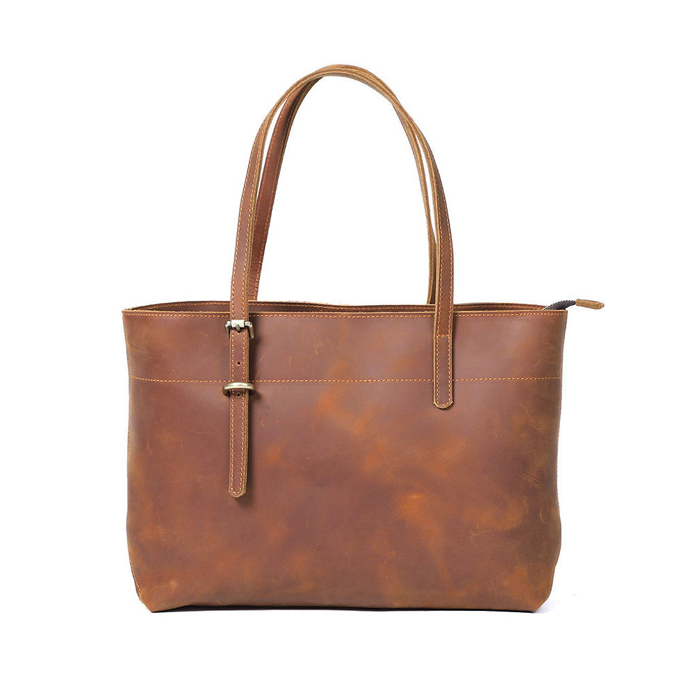 Miniatura: Simple First Layer Cowhide Tote Bag Retro Ladies Shoulder Bag