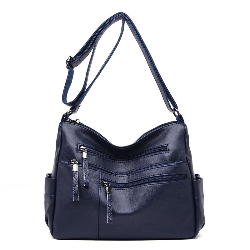 Miniatura: Casual soft leather diagonal bag
