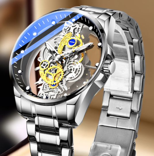 Miniatura: Watch Skeleton Automatic Quartz Watch Gold